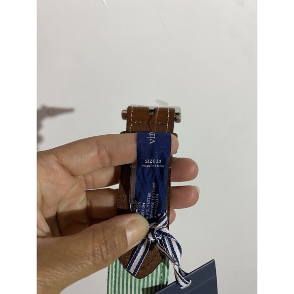 Vineyard Vines Belt Mens 32 St. Patrick's Day Irish Canvas Club Golf Leather - Picture 8 of 9